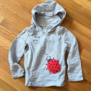 Carter's Gray Hoodie with Red Ladybug Applique